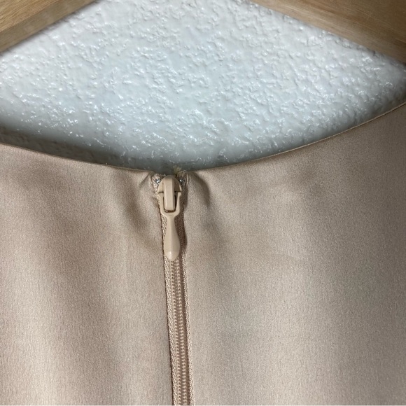 Show Me Your Mumu Rome Twist Gown Large Champagne Luxe Satin Maxi Dress - Picture 11 of 16